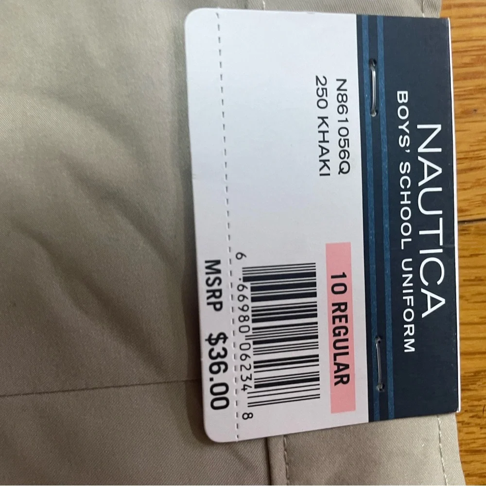 Nautica boys Tan Flat‎ Front Shorts NWT size 10